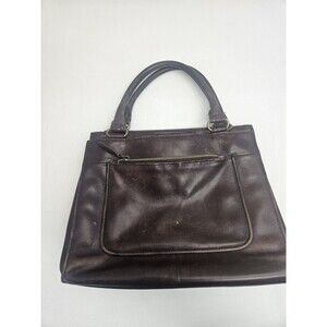 Genuine Original Fossil Leather Deep Brown Handbag Purse